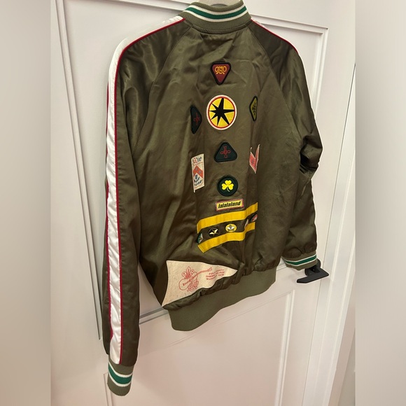 Diesel reversible bomber jacket Sz Small green and blue orig $348 - Picture 4 of 11